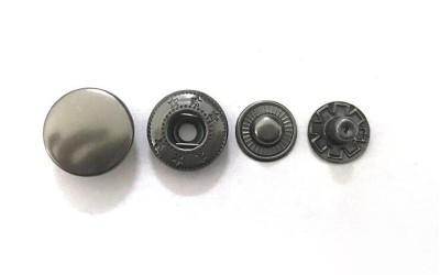 ZJ 金屬四合鈕   銅槍色四合鈕扣   棒球服四合鈕   12MM   15MM   17MM   20MM 45度照